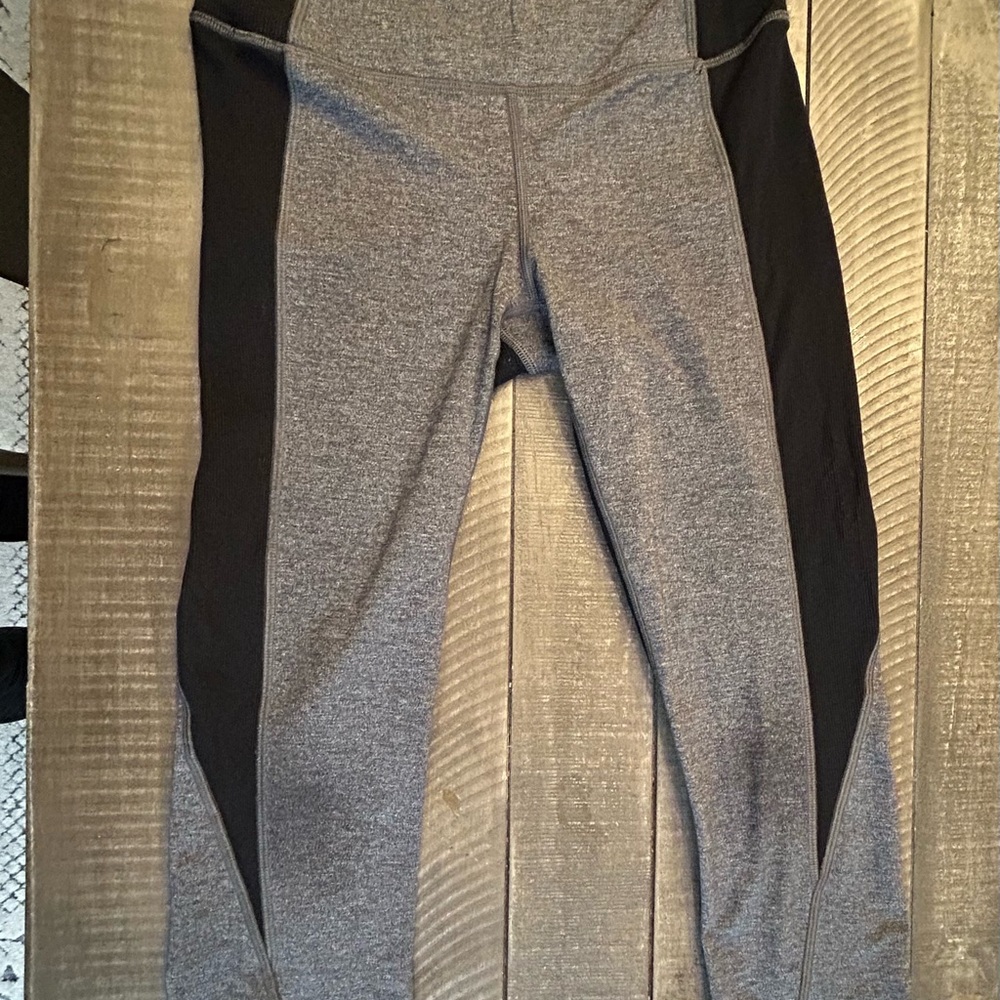 lululemon athletica Gray and Black Leggings